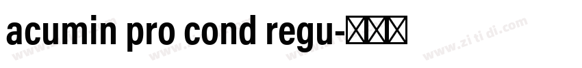 acumin pro cond regu字体转换